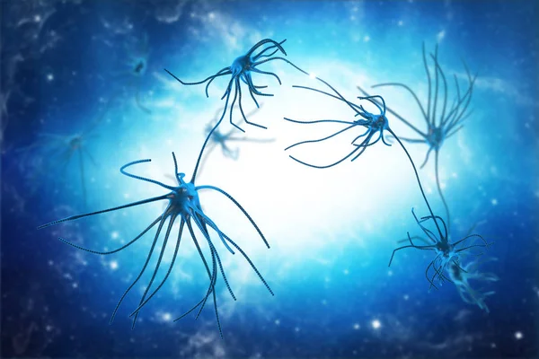 Neurons Cell Brain Science Background Illustration — Stock Photo, Image