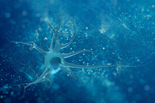 Neuronas Cerebro Celular Fondo Ciencia Ilustración — Foto de Stock