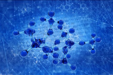 Hücrenin moleküler yapısı. 3d illüstrasyon