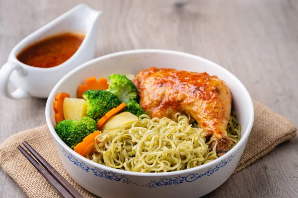 roast chicken noodle - asian food style