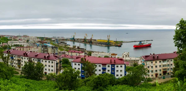 Ciudad Portuaria Kholmsk Sur Sajalín — Foto de Stock