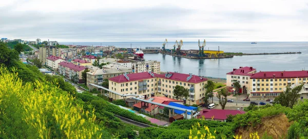 Ciudad Portuaria Kholmsk Sur Sajalín — Foto de Stock