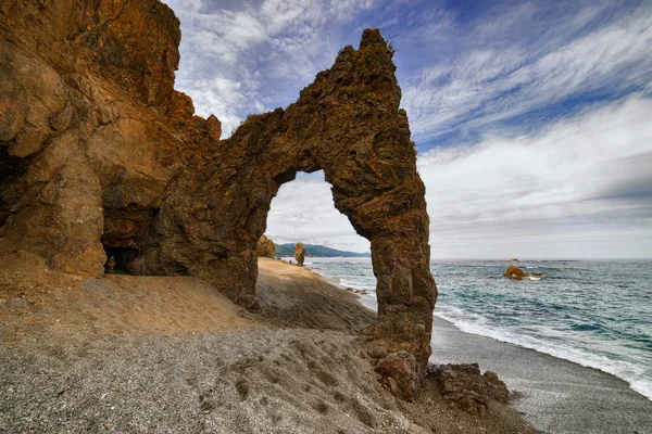 Cape Velikan, doğa heykel, Sakhalin Adası Rusya