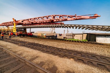 Demiryolu inşaatı.