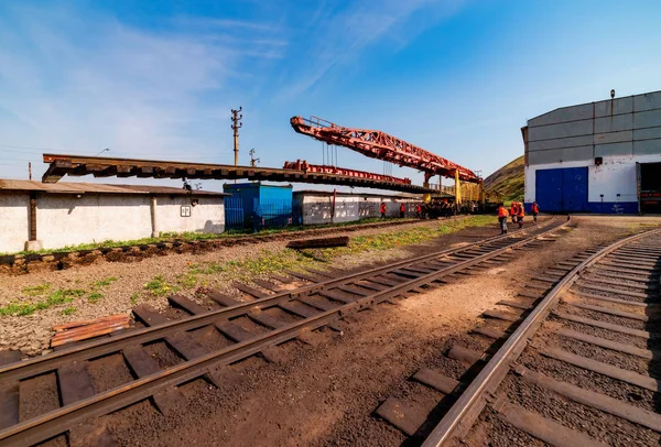 Byggandet Järnvägen — Stockfoto