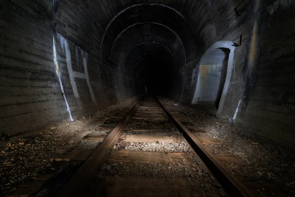 Puente Del Diablo Región Sakhalin Situado Tramo Ferroviario Semi Desmantelado — Foto de Stock