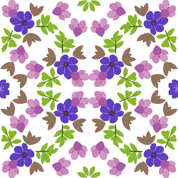 Floral Geometric Seamless Pattern Background Wallpaper Design Elements — Stock Vector