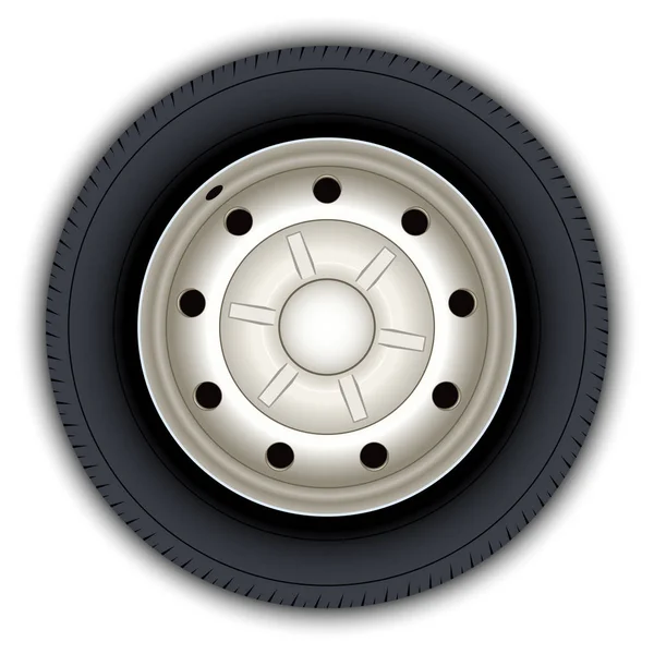 汽车车轮和轮胎的图像 网站设计要素 — 图库矢量图片