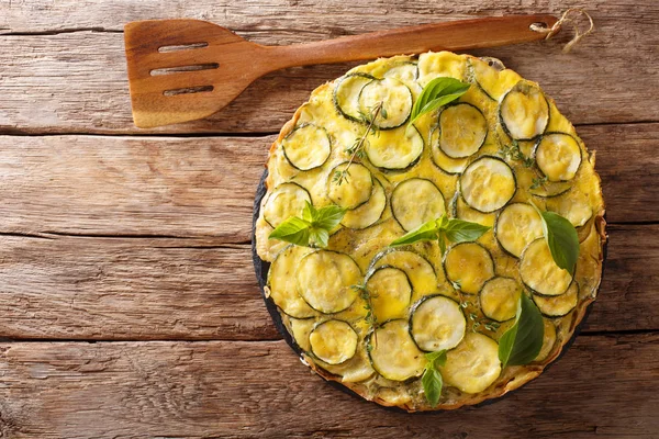 Recette Scarpaccia Salée Est Typique Toscane Tarte Ouverte Aux Courgettes — Photo