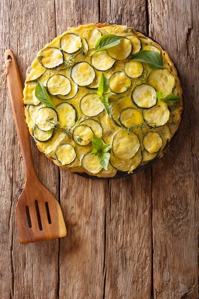 Het Recept Voor Zoute Scarpaccia Typerend Voor Toscaanse Open Courgette — Stockfoto