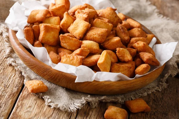 Golden Nigerian Snack Chin Chin Deep Fried Crispy Dough Nutmeg — Stock Photo, Image