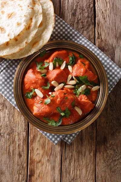 Pollo Con Mantequilla Murgh Makhani Cocido Una Salsa Tomate Picante —  Fotos de Stock