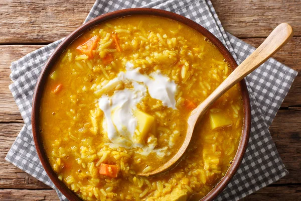 Mulligatawny Suppe Hat Viele Schichten Von Warmem Geschmack Mit Curry — Stockfoto