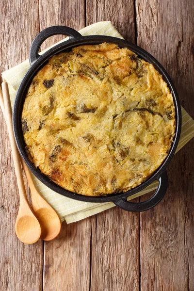 Dieta Saudável Comida Inglesa Bubble Squeak Purê Batata Assada Com — Fotografia de Stock