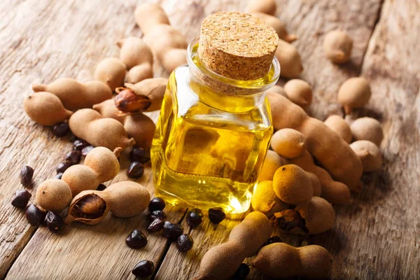 Tamarind utsäde extrakt är en naturlig kosmetisk och hälsosam kost CLO — Stockfoto