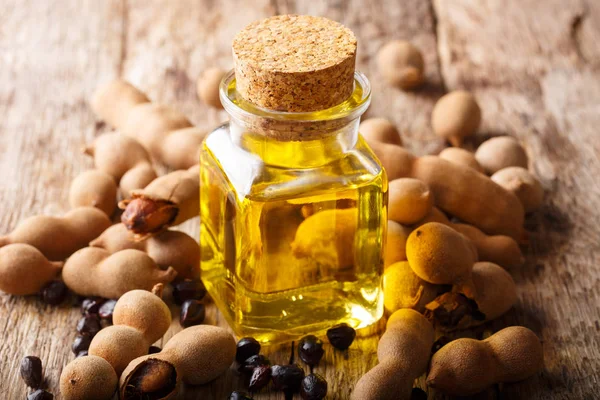 Organic zdrowy olejek tamaryndowca dla urody i zdrowia zbliżenie. Hor — Zdjęcie stockowe