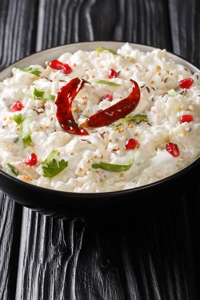 Curd Rice or Perugu Annam recipe is a perfect amalgamation of mi