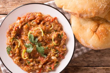 Baingan bharta (patlıcan püresi) Hint bir yemek olduğunu 