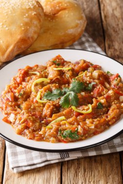 Baingan bharta (patlıcan püresi) Hint bir yemek olduğunu 