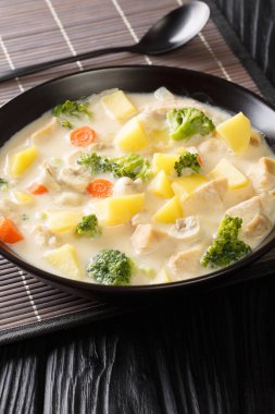 Japon krema güveci bir kış ısıtıcısıdır. Tavuk ve kök sebzeleri tuzlu krema bazlı sosla bir tabakta birleştirir.