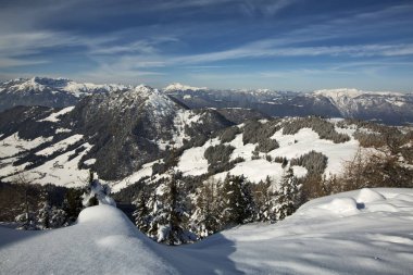 Alpler, Avusturya panoramik kış görünümü