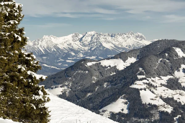 Panoramic Winter View Alps — Stock Photo, Image