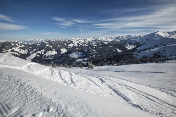 Panoramic Winter View Alps Austria — Stock Photo, Image