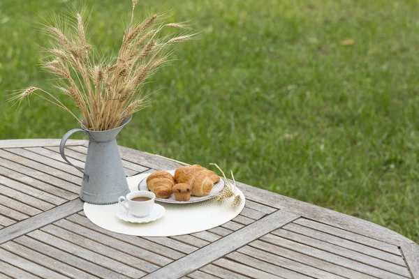 Fresh morning breakfast at the garden