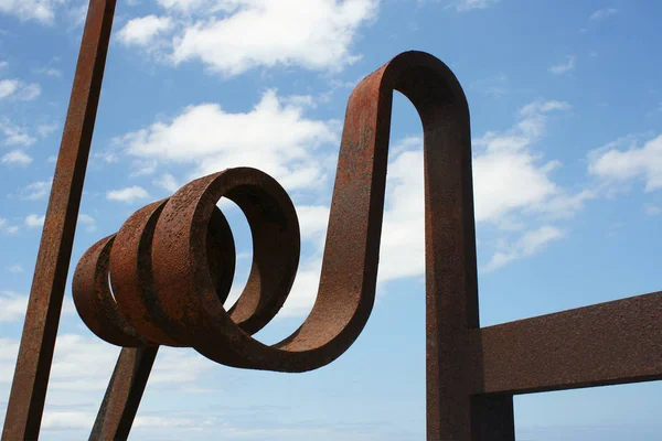 Detail of a Iron sculpture in Tenerife Spain Stock Photo