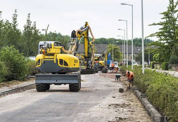 Weg in aanbouw — Stockfoto