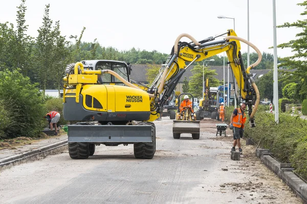 Weg in aanbouw — Stockfoto