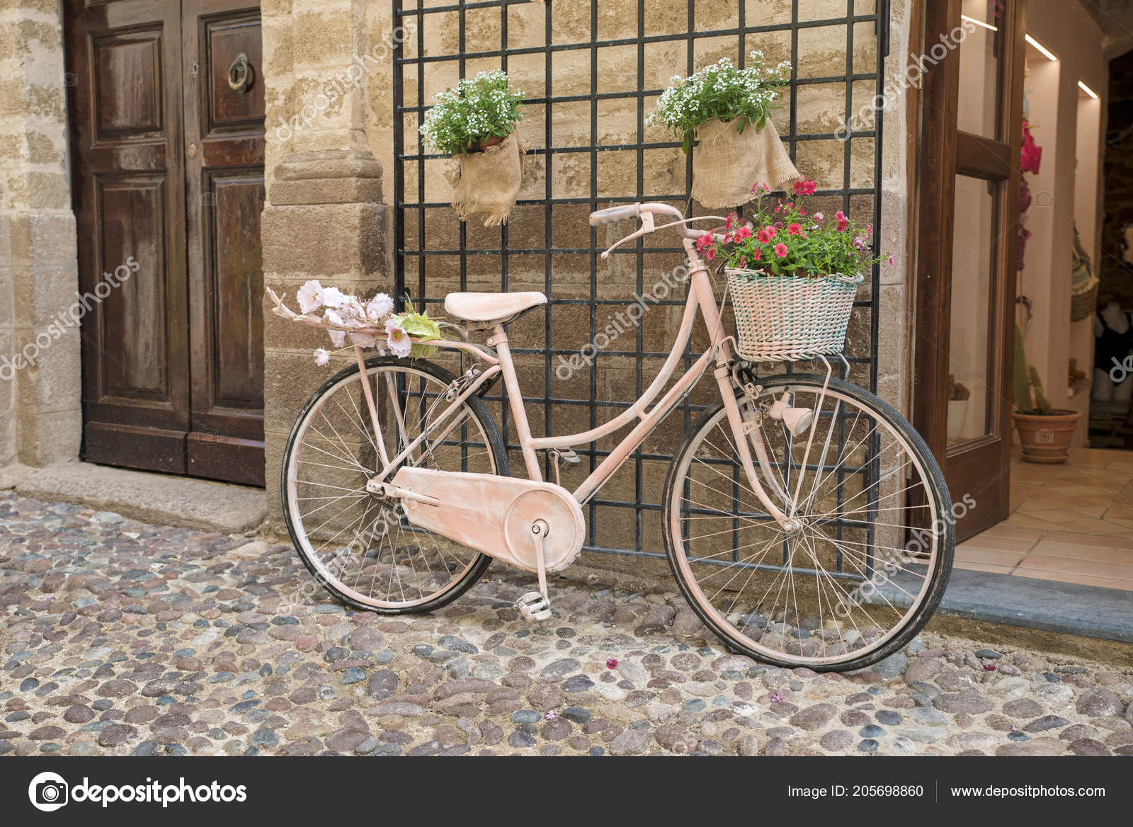 bike with flower basket