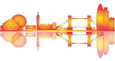 Londra manzarası illüstrasyon çizim