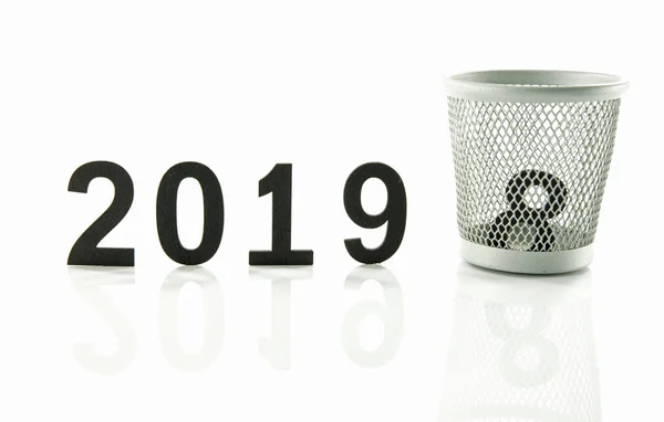 New year changing from 2018 in 2019 — Stock Photo, Image