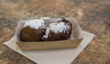 Flamanca tipik yeni yıl arifesinde oliebollen snack.