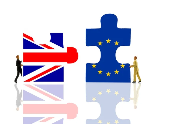 De puzzel van de puzzel brexit — Stockfoto