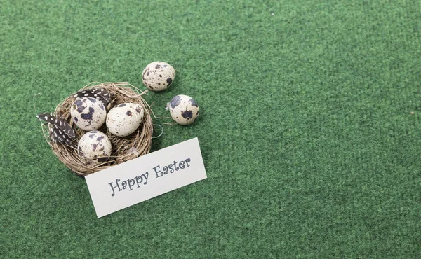 Happy blahopřání k Velikonočním svátkům s kopií prostor — Stock fotografie