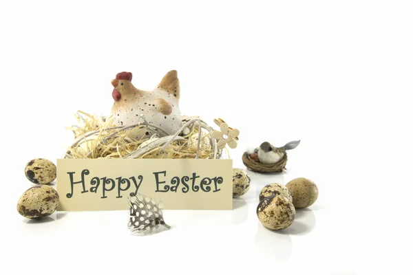 Happy easter card with copy space — Stock Photo, Image