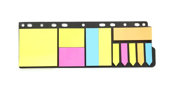 Notas adesivas coloridas em tamanhos diferentes — Fotografia de Stock