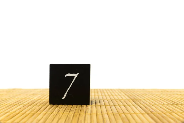 Black block number 7 — Stock Photo, Image