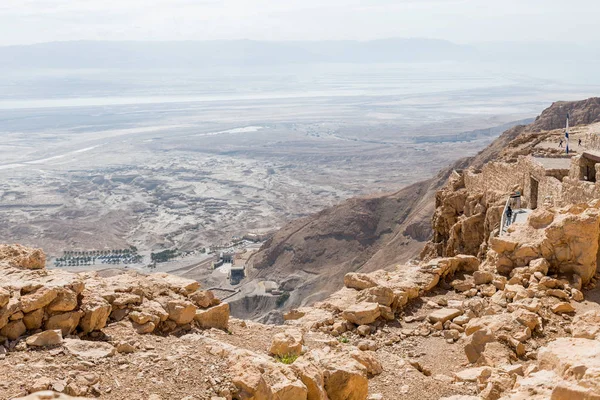 Vue depuis le rocher de masada en Israël — Photo