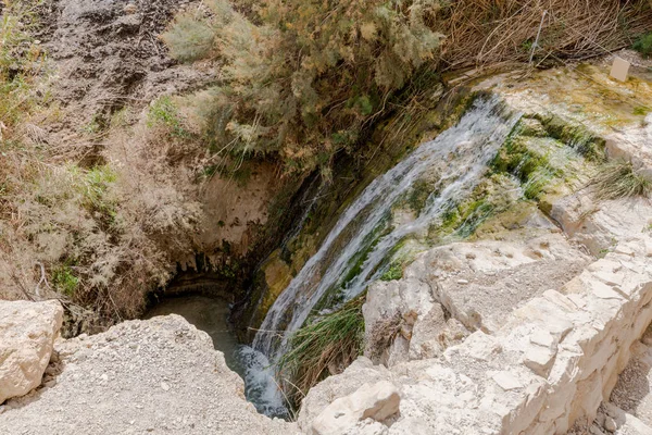Водопад в национальном парке Эйн Геди — стоковое фото