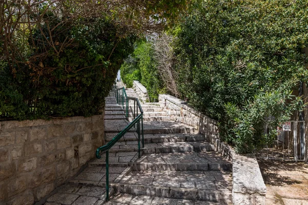 Yemin moshe distrikt jerusalem — Stockfoto