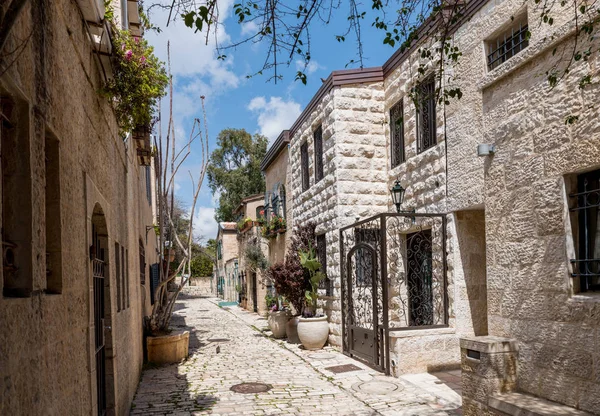 Yemin moshe distrikt jerusalem — Stockfoto