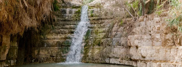 De waterval in nationaal park Ein Gedi — Stockfoto