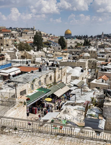 Pohled na Jeruzalém z západní zdi — Stock fotografie
