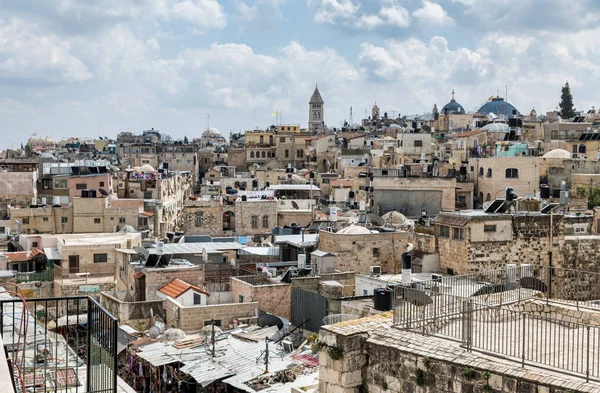 Θέα στην Ιερουσαλήμ από το δυτικό τοίχο — Φωτογραφία Αρχείου