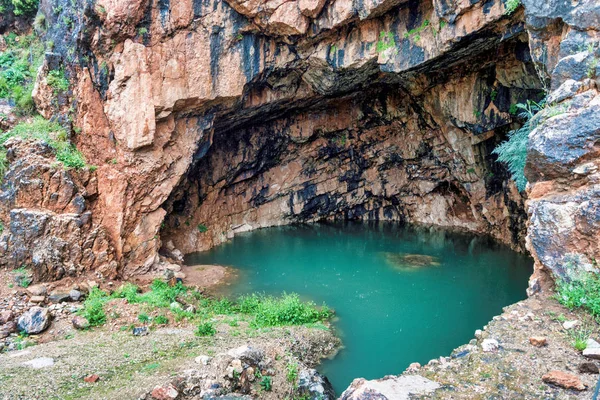 Грот Бога пан в Ізраїлі — стокове фото