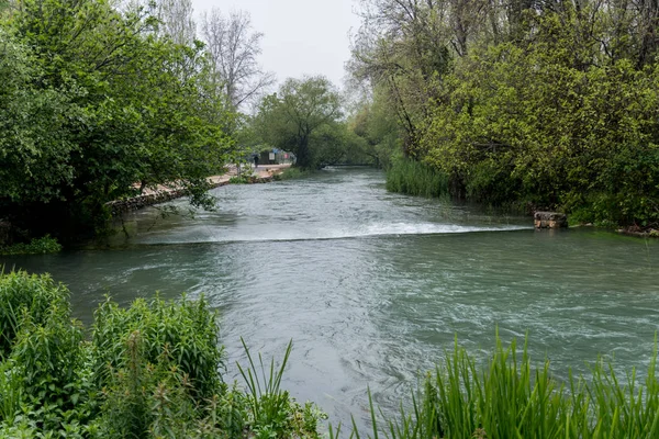 The Banias Spring source of the jordan river — Stock Photo, Image