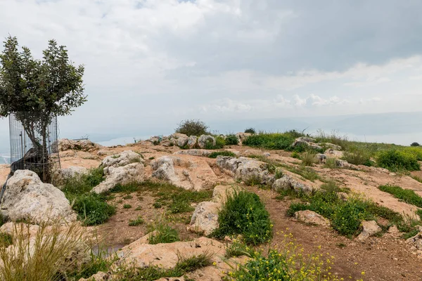 Скала Арбель или гора Арбель Исраэль — стоковое фото